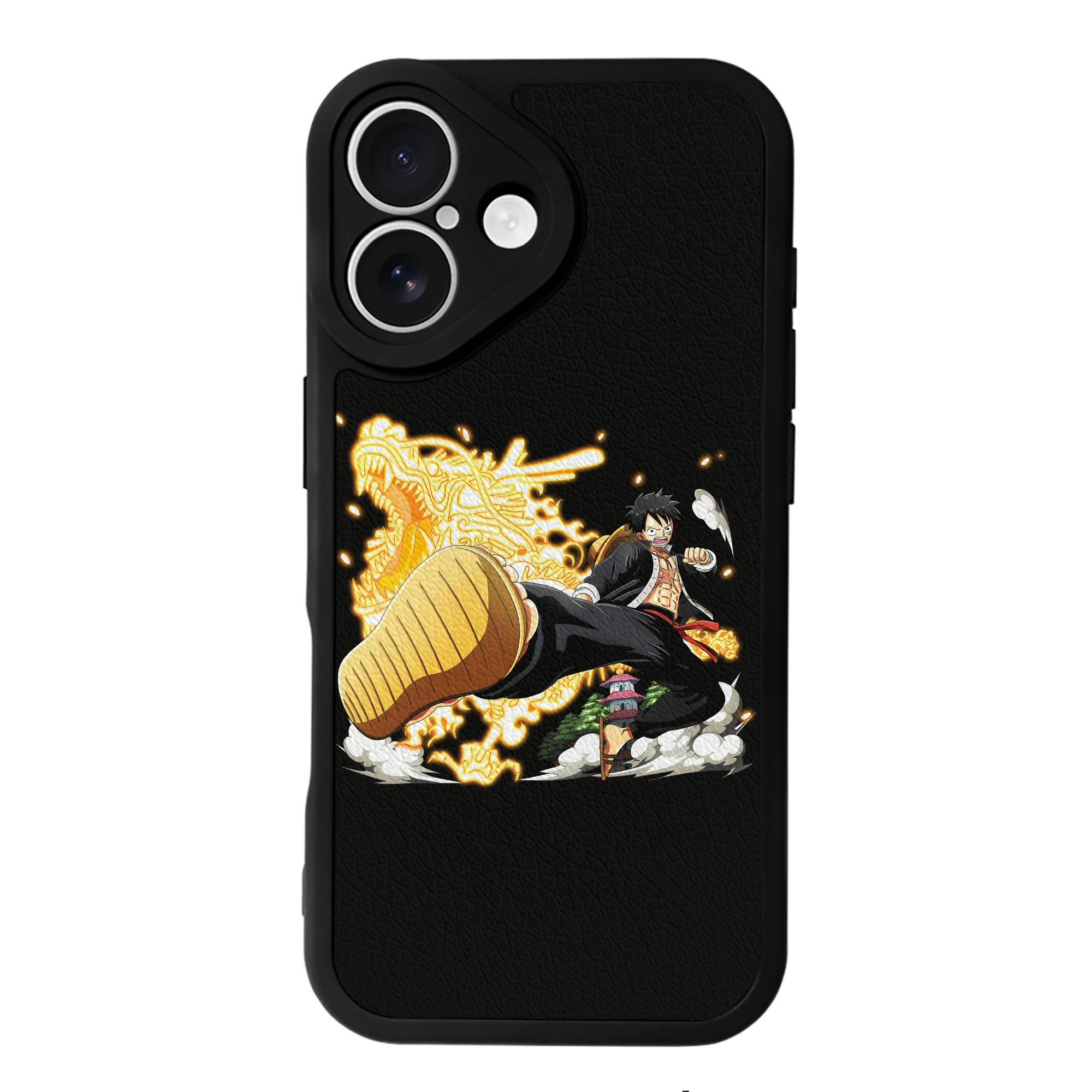 （画像用） ワンピース モンキー・D・ルフィ ONE PIECE Monkey D. Luffy 【iPhone 16シリーズ対応】シリコンスマホケース（レザー調） 材質：シリコン
